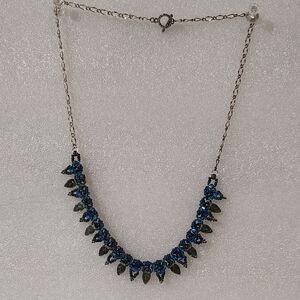 Elegant Blue and Silver Necklace